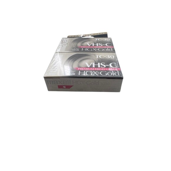 Maxell TC-30 62m HGX-Gold VHS-C Premium High Grade Tape 2-Pack Fast Shipping - Picture 4 of 6